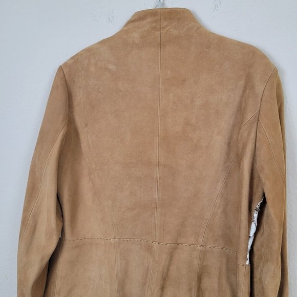 Neiman Marcus exclusive Jacket ten Suede Leather cutout Lace Sz 12 - Picture 7 of 12